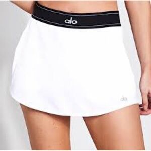 ALO Yoga White Skirt with Black Trim